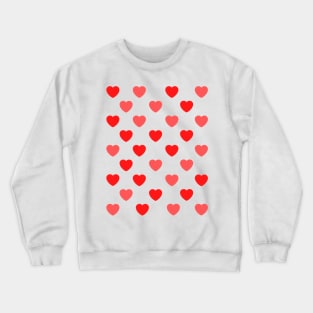 Full Red Heart Love Pattern Crewneck Sweatshirt